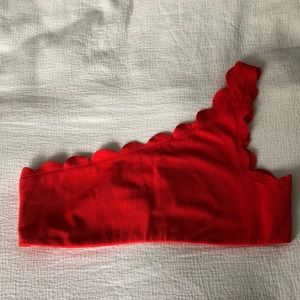 Marysia Swim One Shoulder scalloped Bikini Top